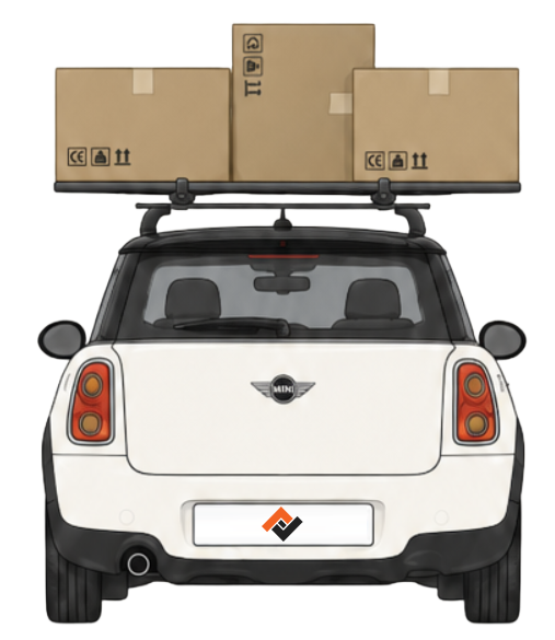 Deelbare lading achterkant