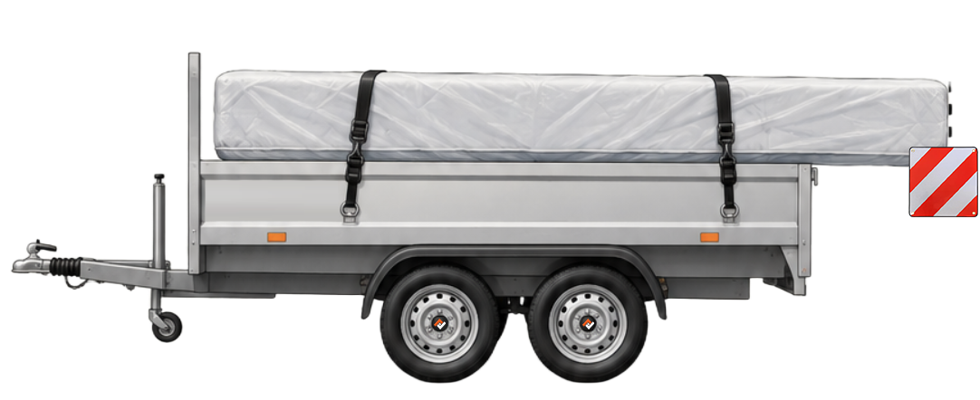 Aanhangwagen met lading