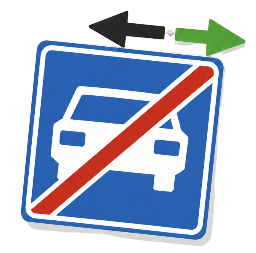 Bord einde autoweg