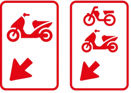 Verwijsm_drivingschool_traffic_signs voor snorfiet
